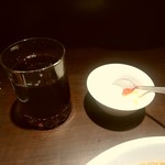 上海華龍 - 【2017.10.20(金)】サービスのアイスコーヒーと杏仁豆腐