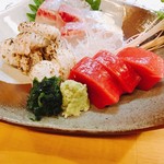 魚と日本酒のお店 宮もと - お造り盛り合わせ＼(^o^)／