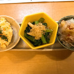 魚と日本酒のお店 宮もと - おばんざい3種盛り(^_^)