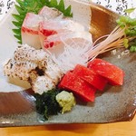 魚と日本酒のお店 宮もと - お造り上から＼(^o^)／