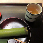 冬夏 - この日の生菓子は竹入水羊羹(2017.8月)