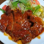 洋食の朝日 - ポークチャップ  1280円