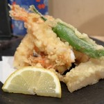 よし春 - 明石たこと車海老の天ぷら