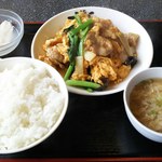 四川名菜　天心 - Ｂランチ(豚肉と卵の炒め定食）￥980