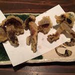 にょろ助 瓢六亭 - 天然きのこ天ぷら