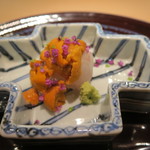 青華こばやし - 29年10月　鮃　雲丹のせ