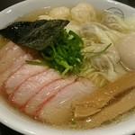 八雲 - チャーシュー特製ワンタン麺白だし￥1300味玉子￥100麺1,5玉￥100