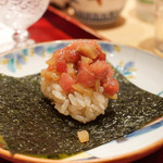 銀座 しのはら - 鮪べったら漬けの巻き鮨