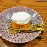 京天神 野口 - 白ワインのソルベと柿