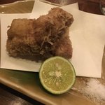 銀座 いっぱし - 椎茸の軸の揚げ物