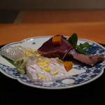 日本料理 幸庵 - 平目と鰹のたたき