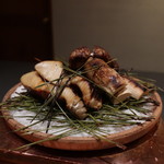 日本料理 幸庵 - 松茸と鰆の松葉焼き
