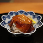 日本料理 幸庵 - 広島産牡蠣の酒煮 山えのき辛煮添えアップ