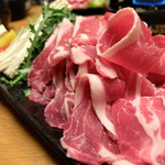 しゃぶしゃぶコースのラム肉＆野菜