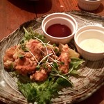 アジア市場だるま - 若鶏の唐揚げ（油淋ソースとタルタルソース）