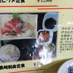 旬鮮館 - その日水揚げされた魚と明記してあるのがさすが漁協です