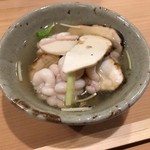 うを徳 - 羅臼産鱈白子と松茸のお椀風小鉢