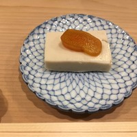 うを徳 - 胡麻豆腐カラスミのせ(牛乳ベース)