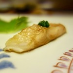 鮓 きずな - ［2017/10］酒肴⑥ 対馬の太刀魚のたたき ネギと生姜のペースト