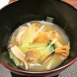 傳 - お椀：鴨、富士山のきのこ