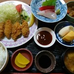 角屋 - カキフライ定食(1200円)