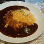 縁カフェ - ふわふわ卵のオムライス（デミソース）（950円）
