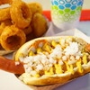 Pink's - 料理写真:CC Dog ($6.79)、Onion Rings ($4.99)、SM SODA ($2.95)