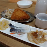 Shinkai Shouten - 生珍味3種、あじフライ