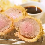 しゃぶしゃぶシャ豚ブリアン - シャ豚ブリアン定食 2376円 のシャ豚ブリアンヒレカツ