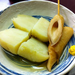 黒百合 - ジャガイモ（１８０円）、角天ちくわ（１５０円）