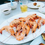 Ming Kee Seafood Restaurant - 白灼蝦は茹でと蒸しがあるが今回は茹で。
