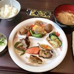 Hoteru Besutorando - つくばの朝食(\1,000)　和食盛り付け例