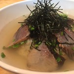 高知名物屋台餃子 一屋 - 【かつお漬け茶漬け】一日かつおを特製たれに付け込んでお茶漬けに！！〆には最高です☆