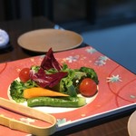 竹泉荘 - 朝食のサラダ