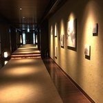 竹泉荘 - ロビーラウンジの通路