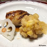 Nihon Ryouri Shinchaya - ノドグロのつけ焼に玉蜀黍の天ぷら