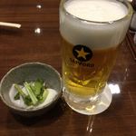 sasajin - 生ビール中ジョッキ（600円）