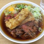 一由そば - 半そば＋生卵＋ちくわ天＋かきあげB＝390円！