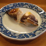 小判寿司 - 穴子煮つめ＆塩。