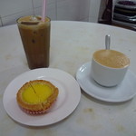 Nam Heong Coffee Shop - 名物ホワイトコーヒーHotはRM1.90、ColdはRM2.20、エッグタルトRM2.0