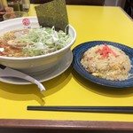 松軒 中華食堂 - ネギ玉醤油麺+半炒飯