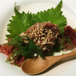 Shunsai Dainingu Arata - モモ肉を使ったナメロウ