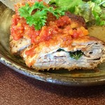 ジャム cafe 可鈴 - メインの「糸島豚の香り揚げ」