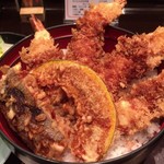 天ぷら ひさご - 大海老天丼 大盛り