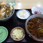 とまり木 - 天丼、そばセット、ミニ600円