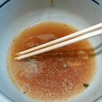 吉そば - 完食です。コロッケの油が溶けてますね！