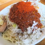 にかいや - オロチョンつけめん＋トッピング全部