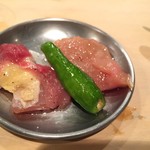 焼ジビエ 罠 神田 - 雉肉盛り合わせ