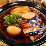 金久右衛門 - 金久右衛門 梅田店  大阪ブラック(太麺) 大盛り＋煮玉子