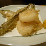 さとう - シシャモとエビの天ぷら